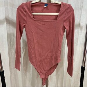 Old Navy Square Neck Pink Bodysuit US Size Small